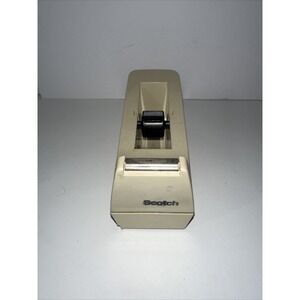 Vintage Scotch C-38 Weighted Desk‎ Tape Dispenser 3M St Paul MN 1980's Beige USA